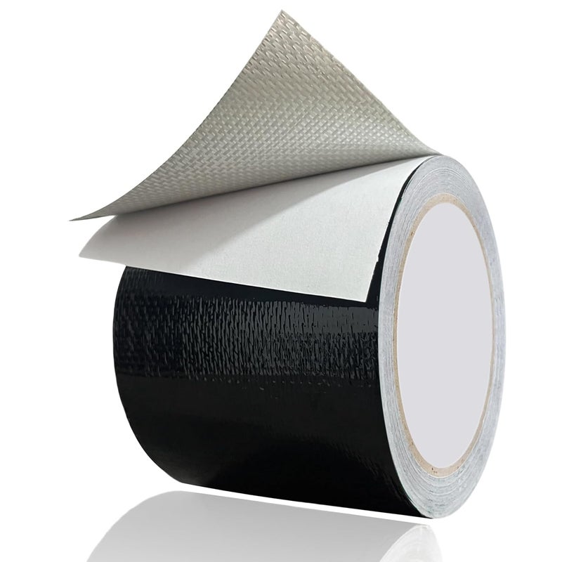 MCOTOP WaterproofRepair Tape for Fabric, 3.1IN x24.6FT, Heavy Duty Outdoor Repair Tape, for RV Roof, Tarp, Tent, Sail and Boat Cover Outdoor Repair Patch, Multipurpose Awning Repair Tape (Black) - Image 1